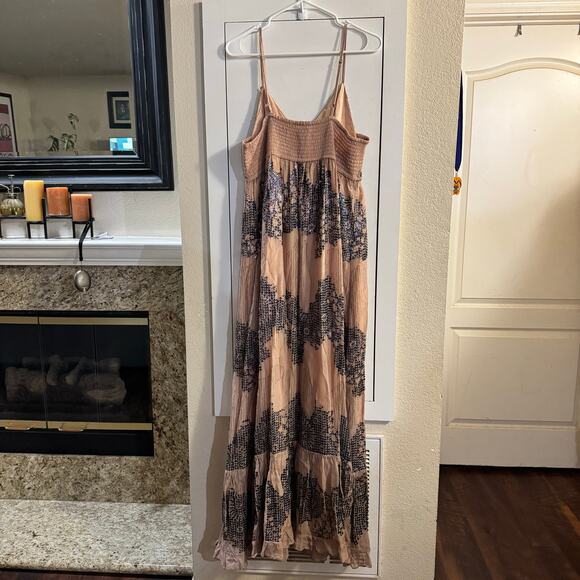 Anthropologie Let Me Be Deep-V Sequined Maxi Dress Size Medium Glam Coquette - Picture 7 of 11